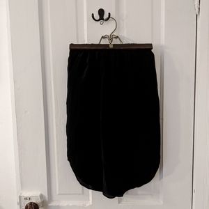 Madewell Black Silk Skirt